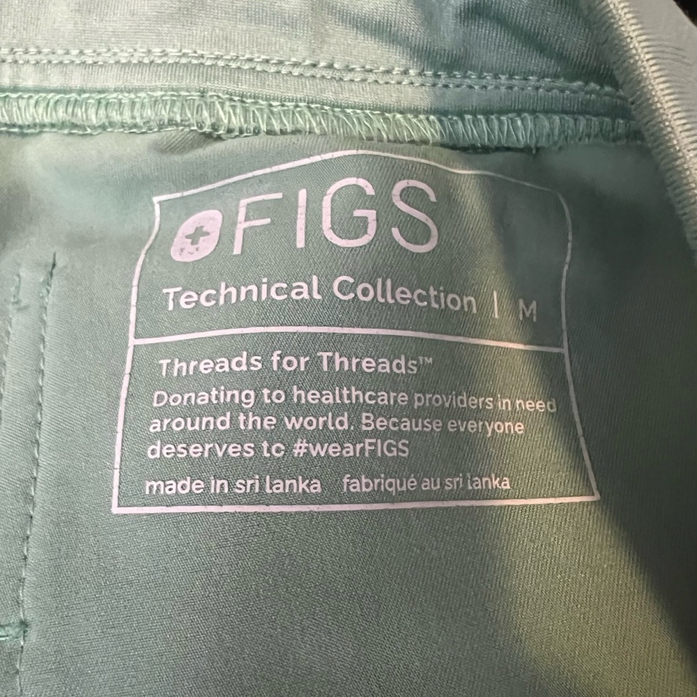 Figs Zamora Jogger style scrub pants with orange Drawstring size M PO#1770 Jade - Picture 2 of 5